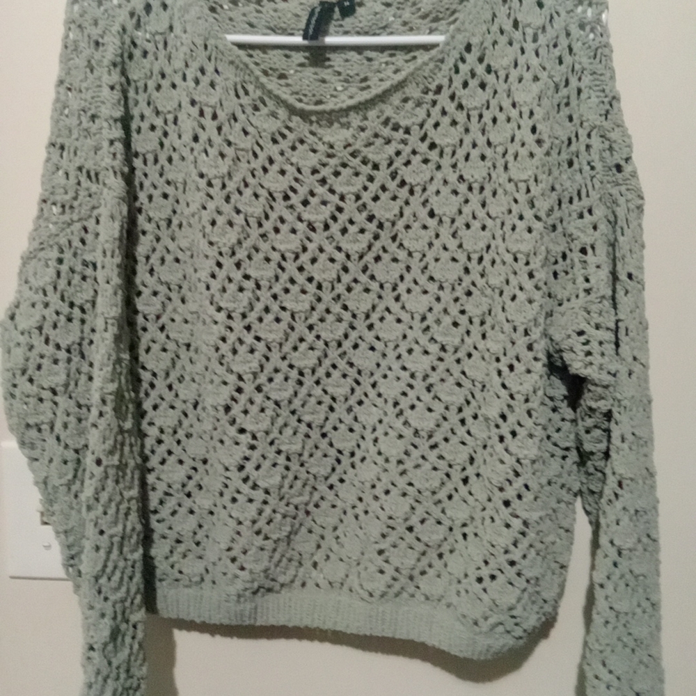 Moon&madison Women's Sage Green Knit Sweater size medium